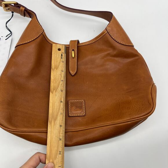 Dooney & Bourke Handbags Florentine Leather Crescent Hobo Brown Chestnut - Picture 4 of 16